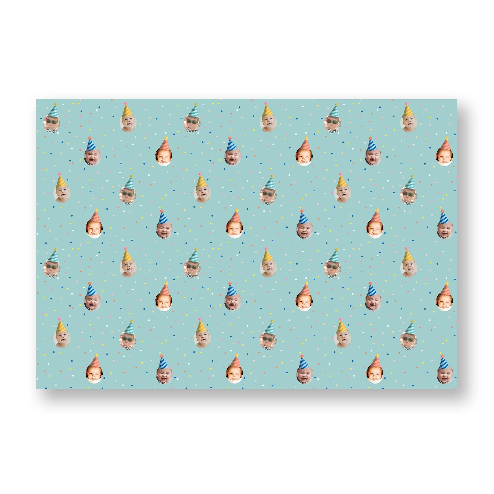 Party Hats Photo Custom Wrapping Paper - Image 2