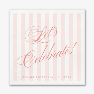 Posh Pinstripe Custom Napkins