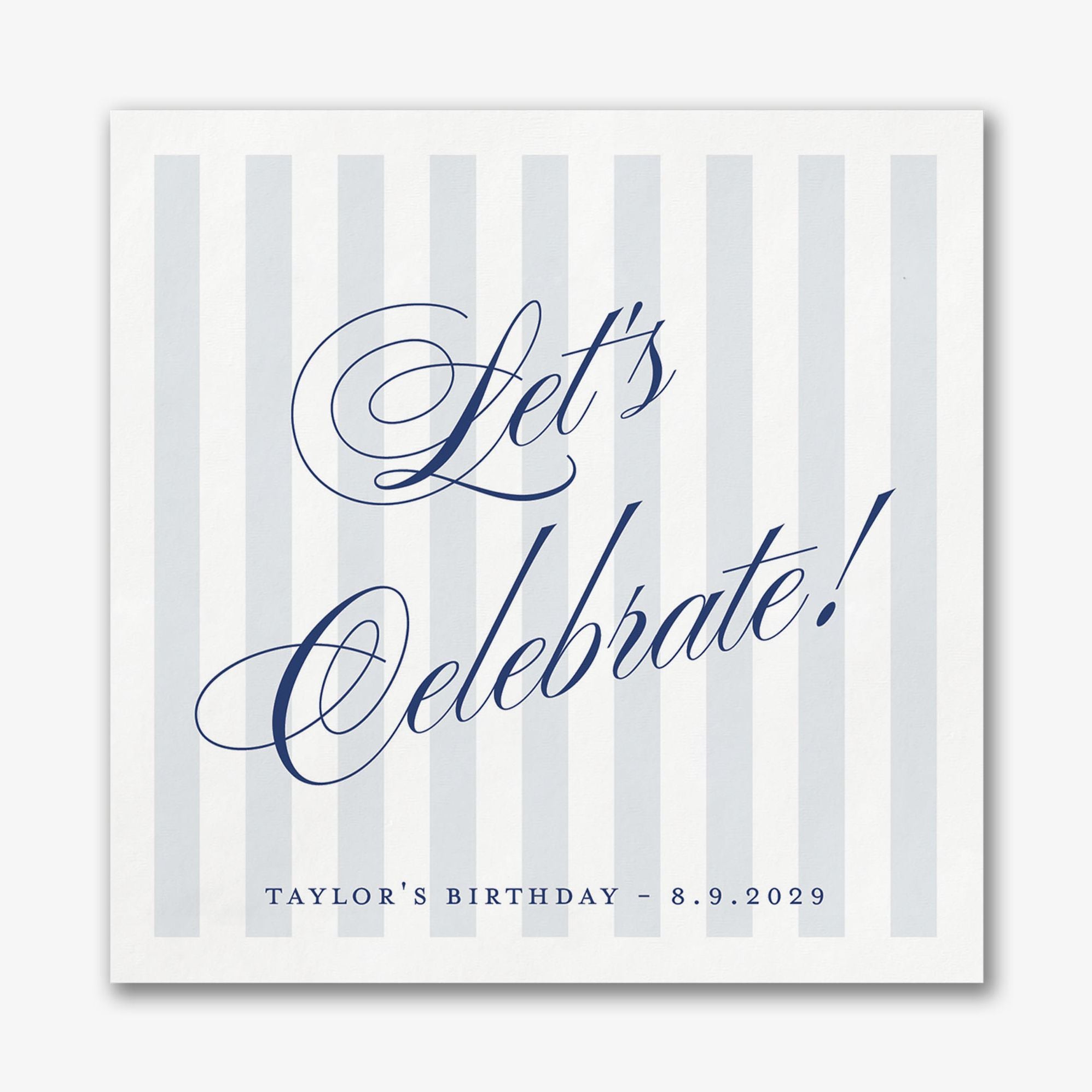 Posh Pinstripe Custom Napkins - Image 2