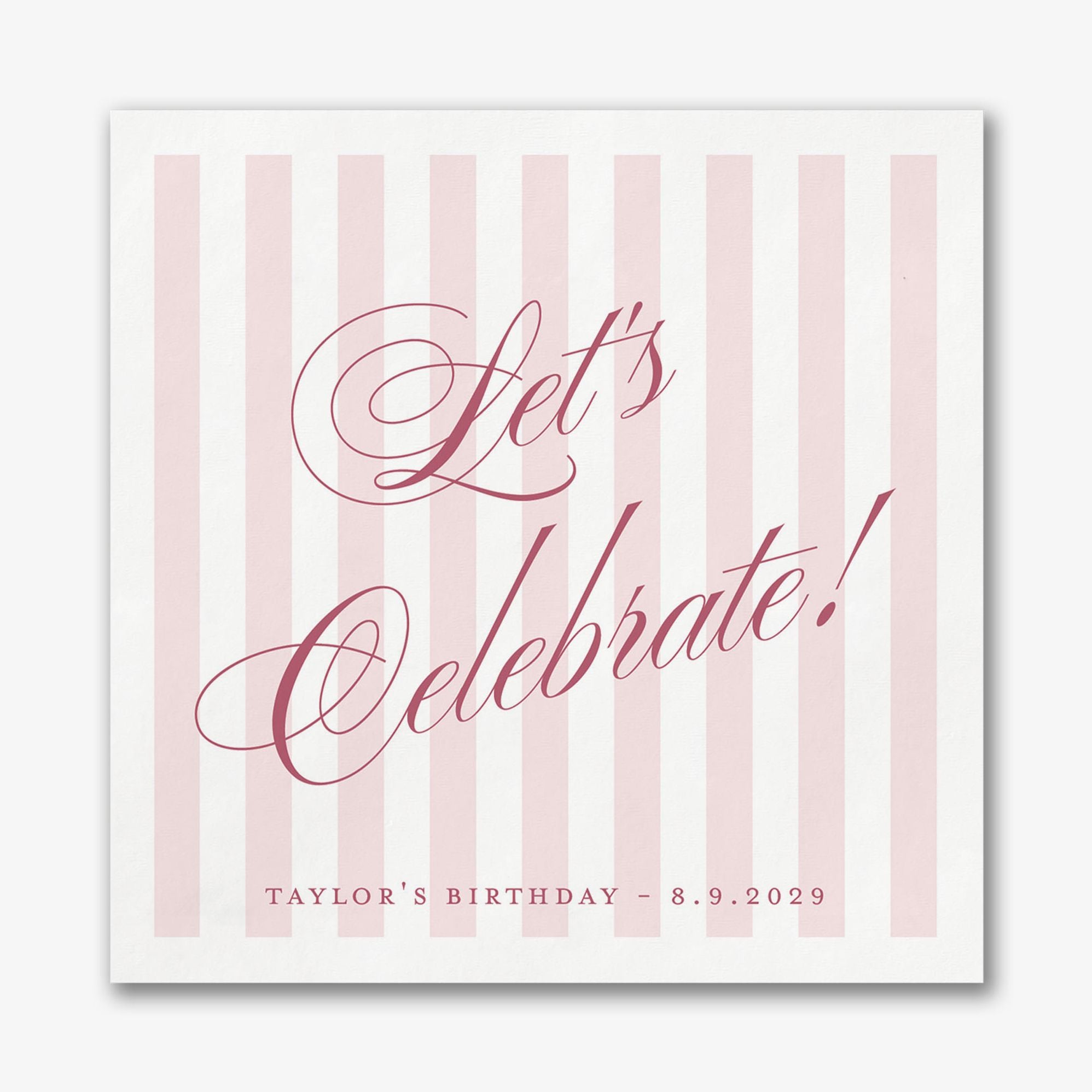 Posh Pinstripe Custom Napkins - Image 3