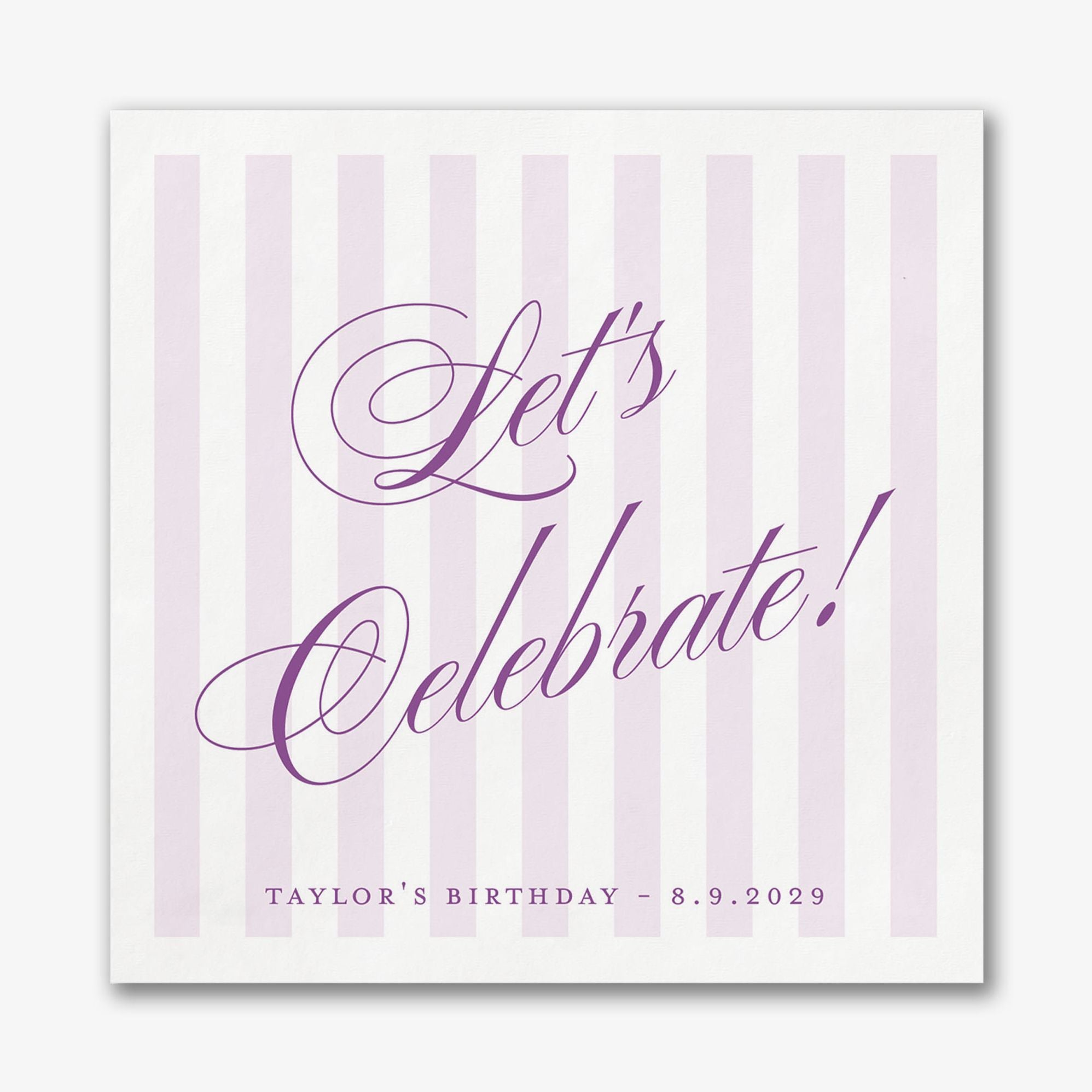 Posh Pinstripe Custom Napkins - Image 4