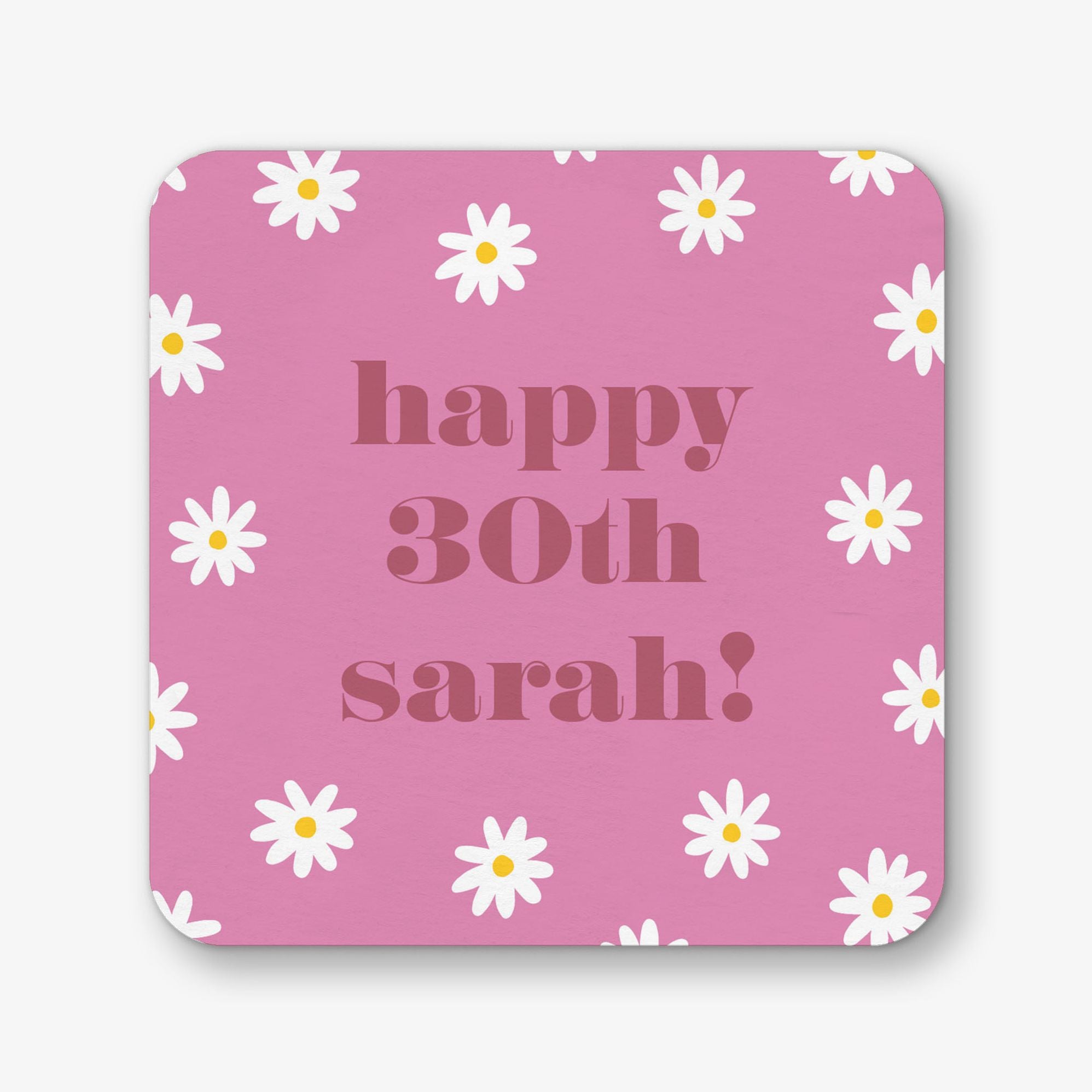 Retro Daisy Square Custom Coasters