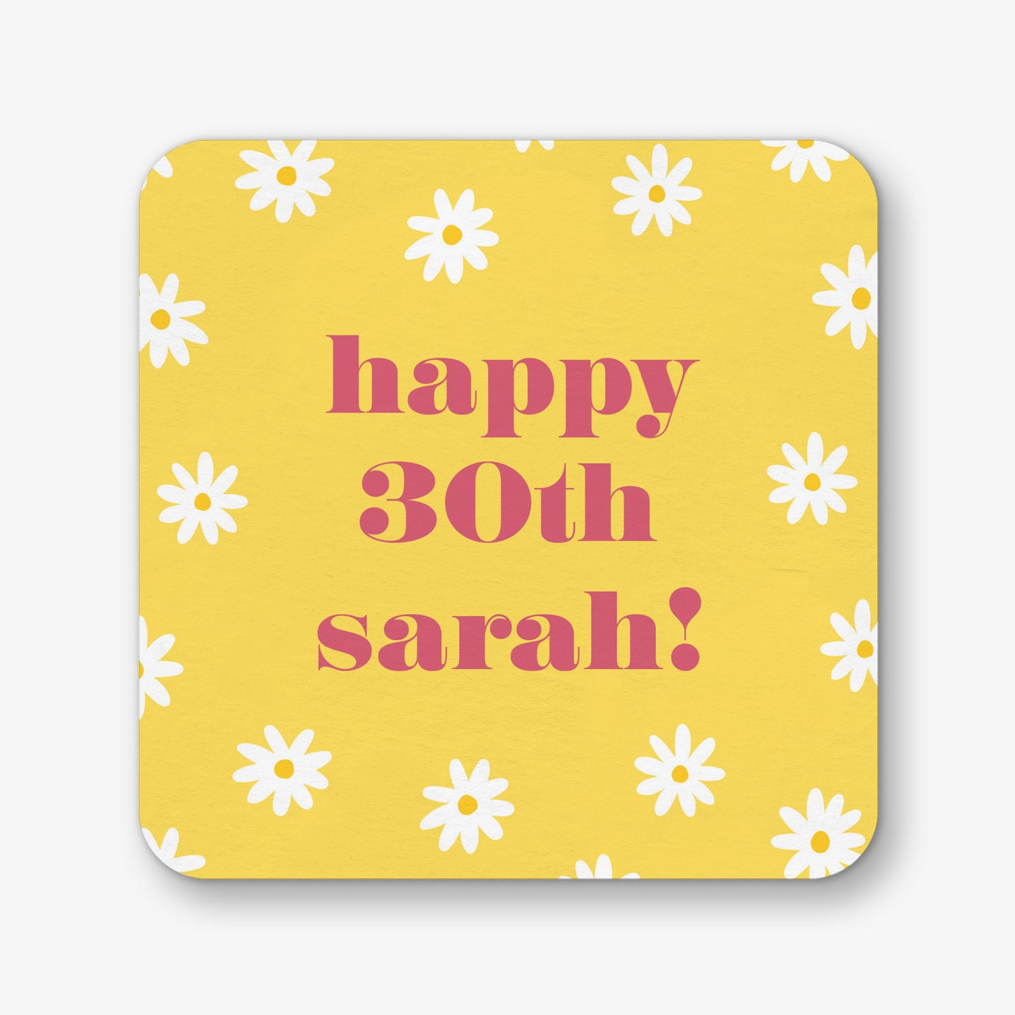 Retro Daisy Square Custom Coasters - Image 4