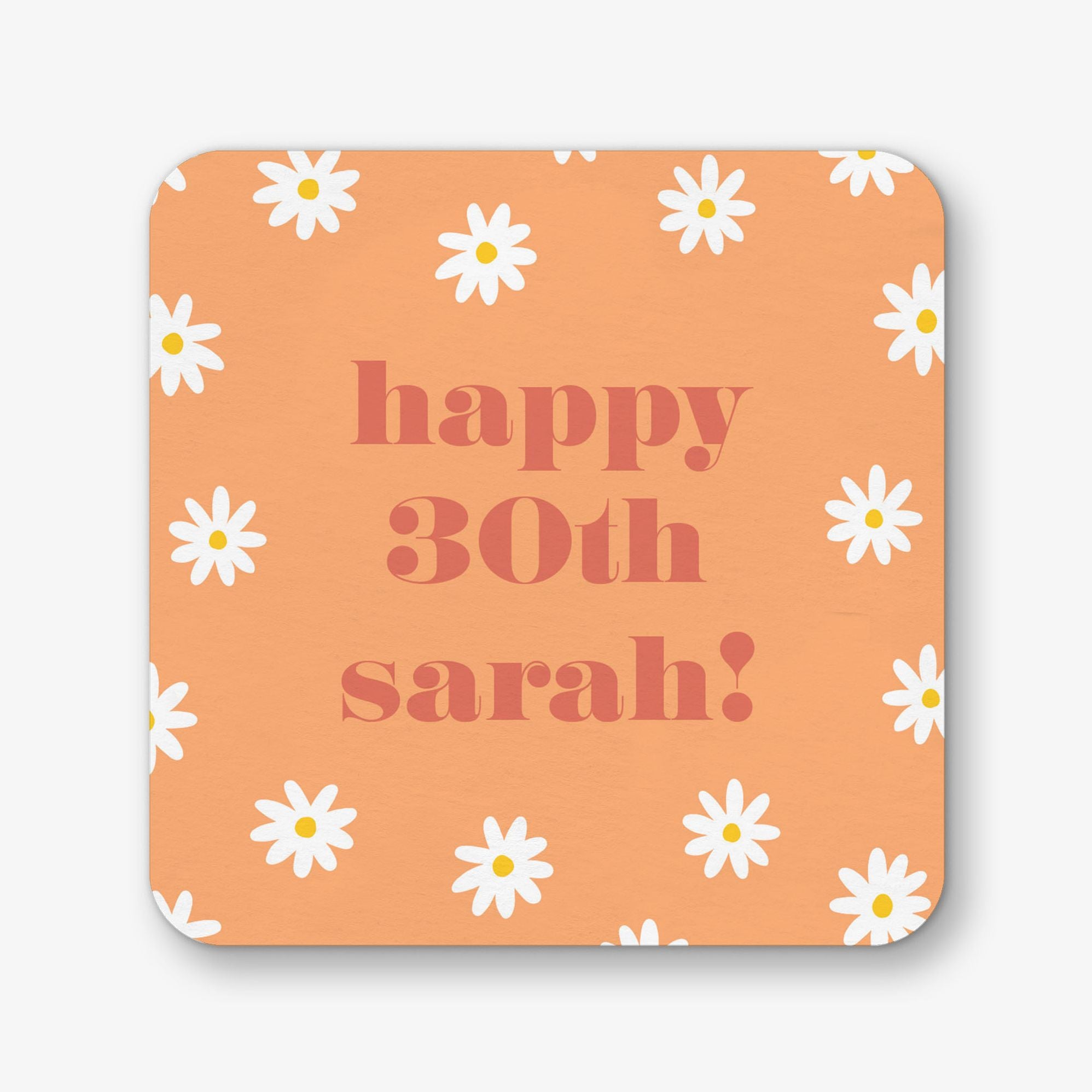 Retro Daisy Square Custom Coasters - Image 5