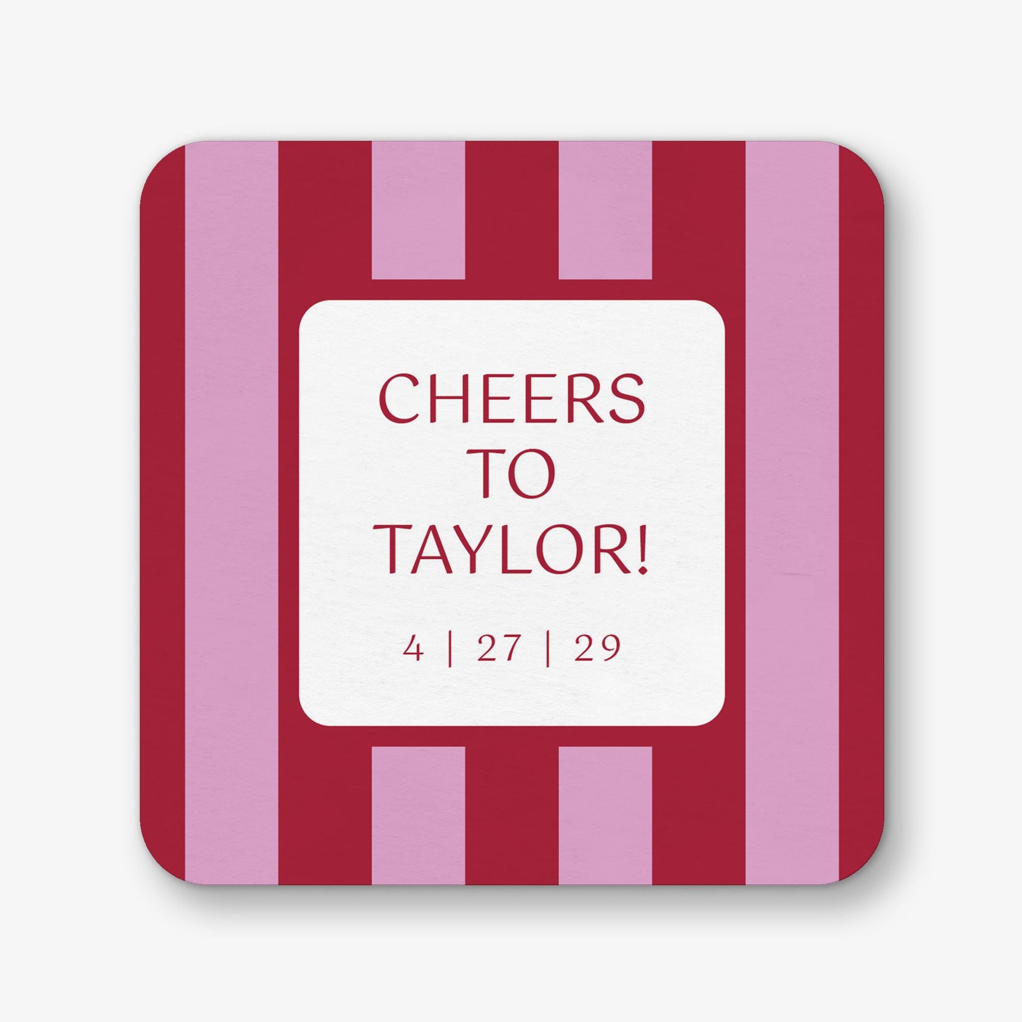 Colorblock Stripes Square Custom Coasters - Image 5
