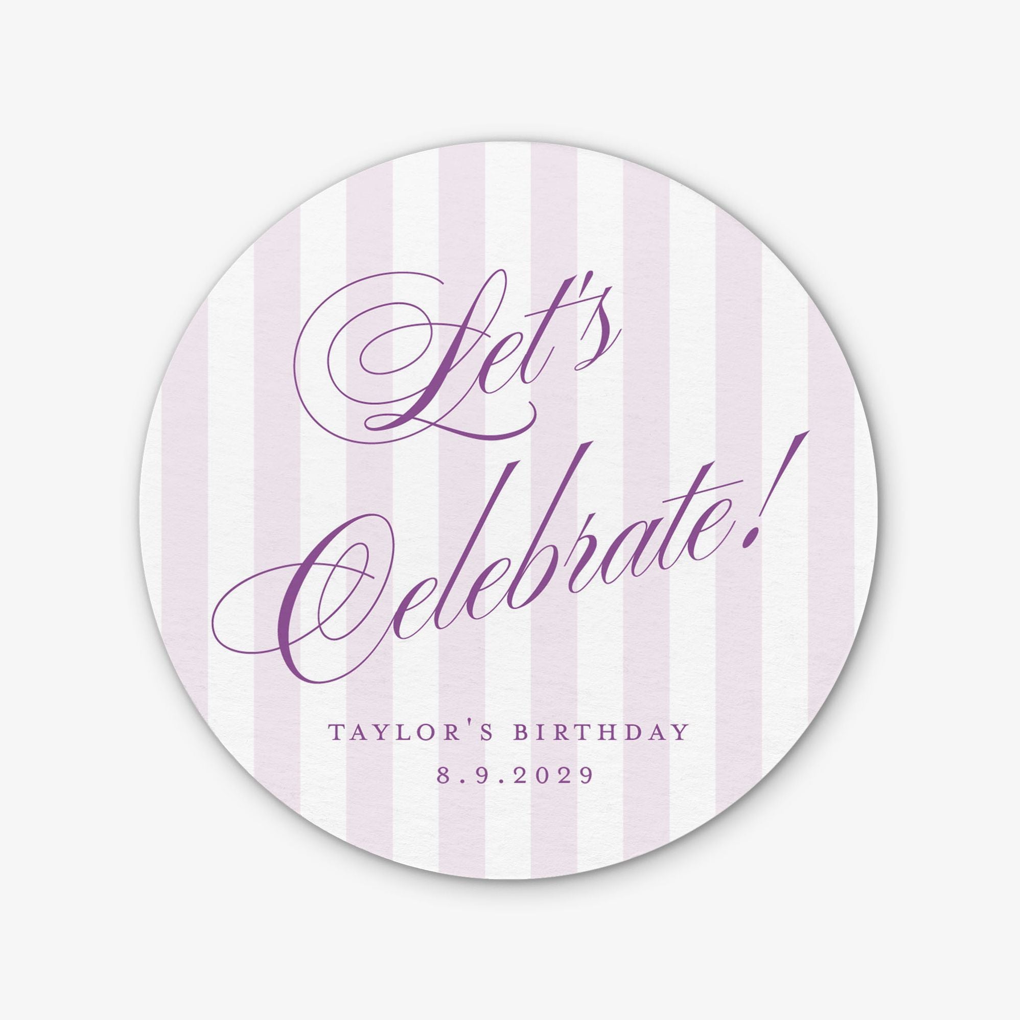 Posh Pinstripe Round Custom Coasters - Image 4