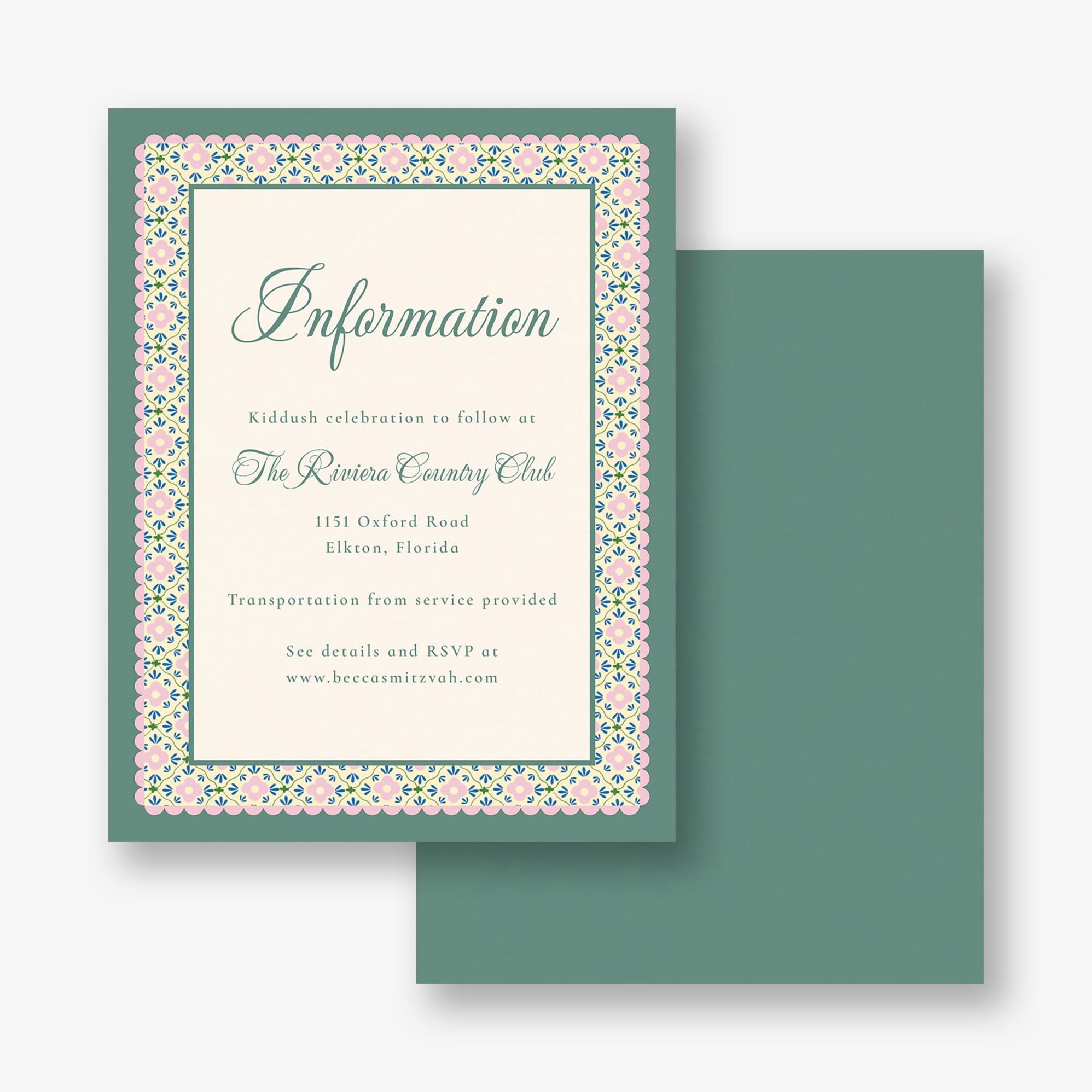 Scalloped Blossoms Bat Mitzvah Information - Image 2