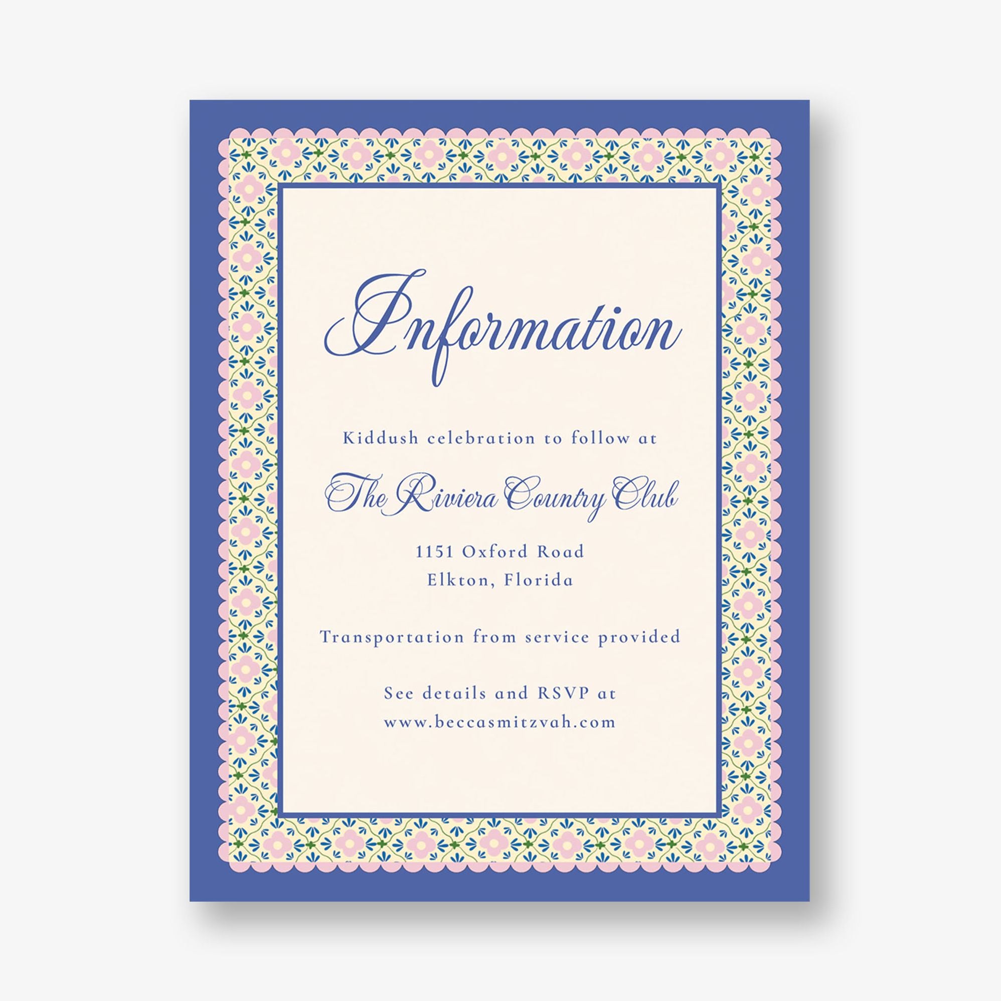 Scalloped Blossoms Bat Mitzvah Information - Image 3