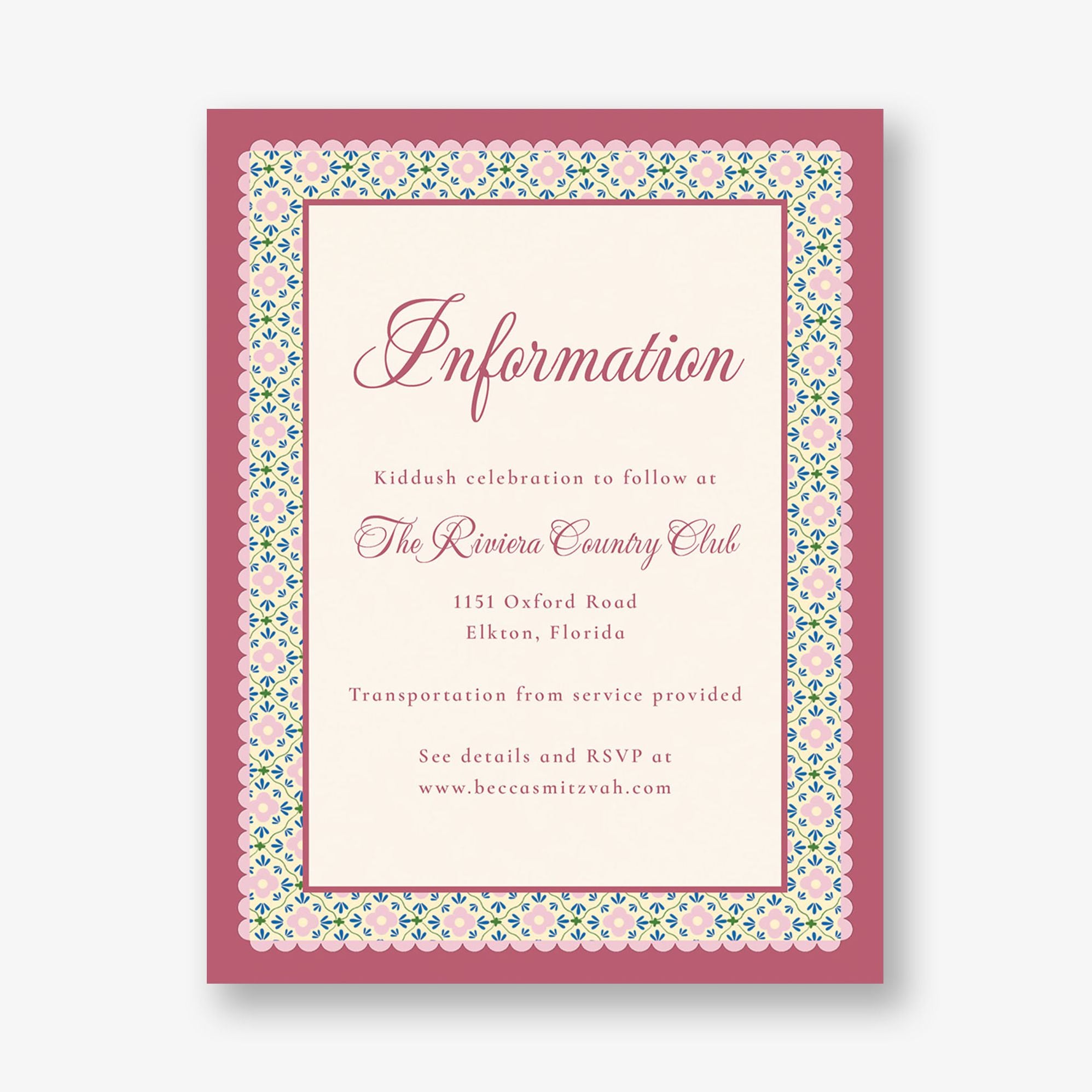 Scalloped Blossoms Bat Mitzvah Information - Image 4