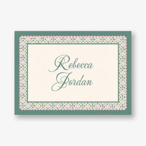 Scalloped Blossoms Bat Mitzvah Stationery