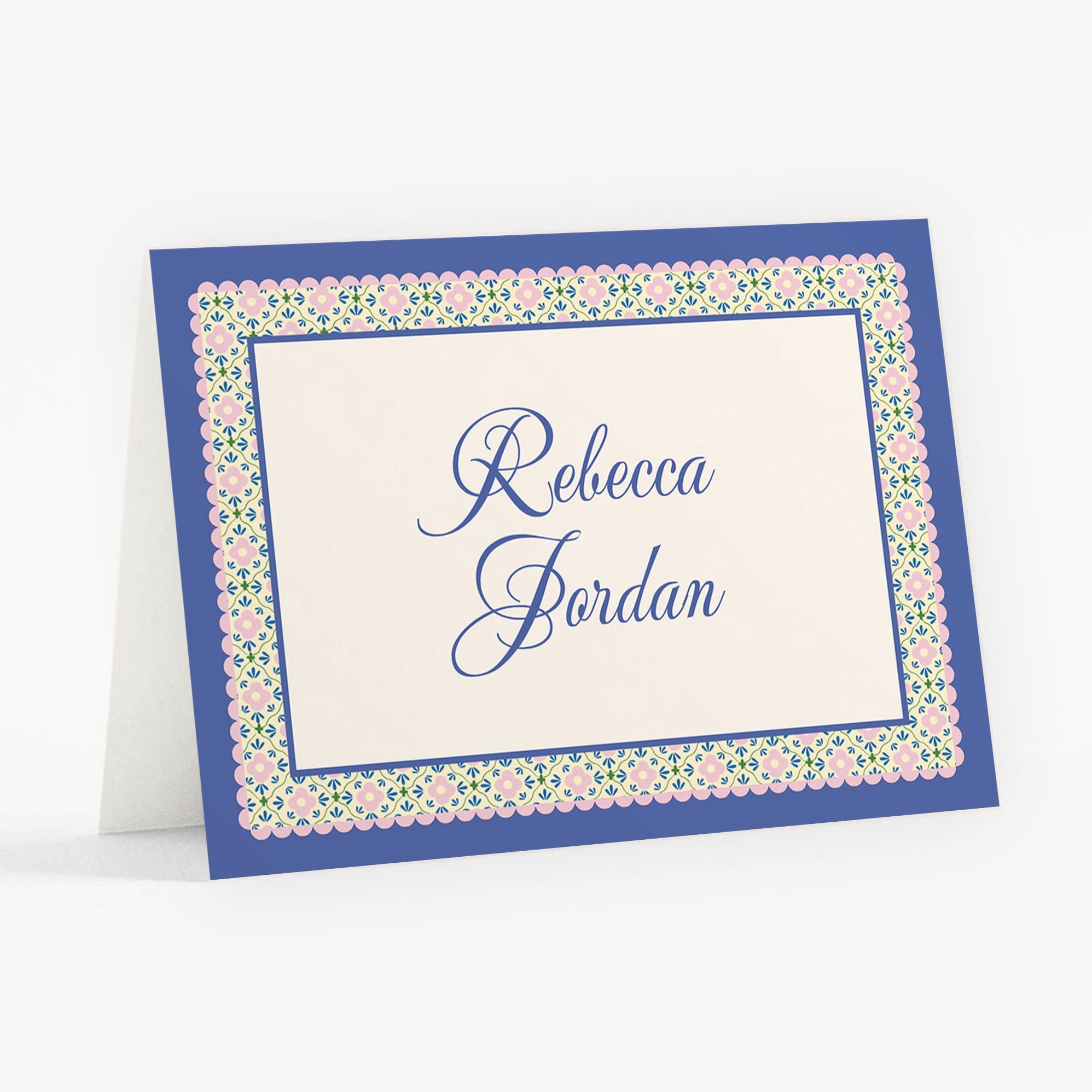 Scalloped Blossoms Bat Mitzvah Stationery - Image 3