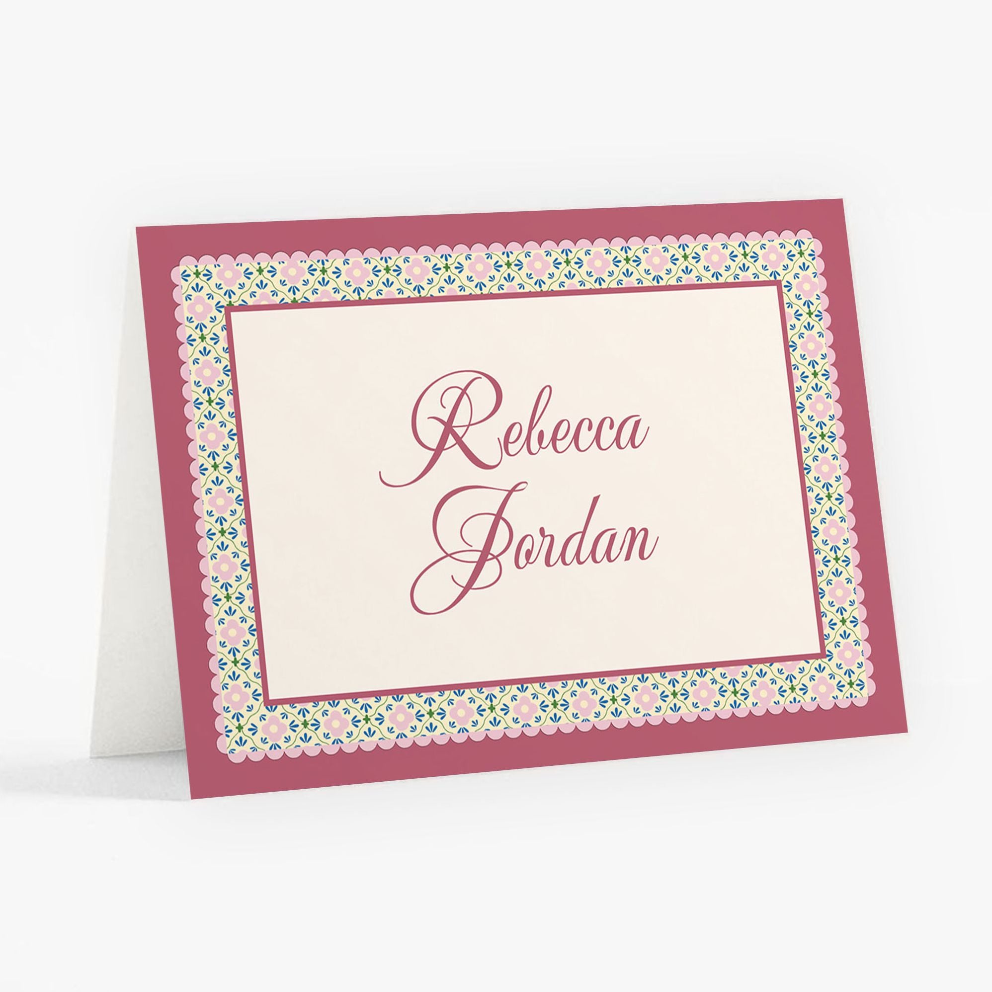 Scalloped Blossoms Bat Mitzvah Stationery - Image 4