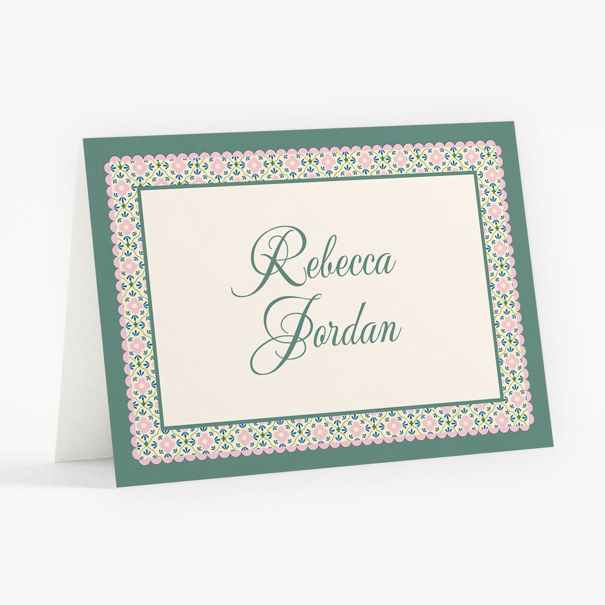 Scalloped Blossoms Bat Mitzvah Stationery - Image 5