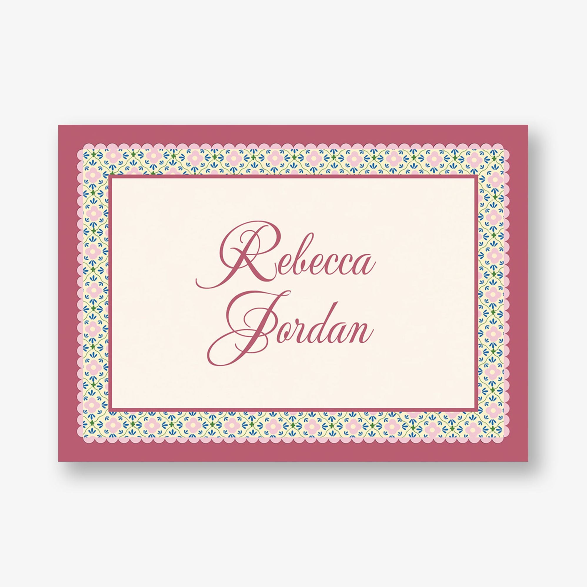 Scalloped Blossoms Bat Mitzvah Stationery - Image 6