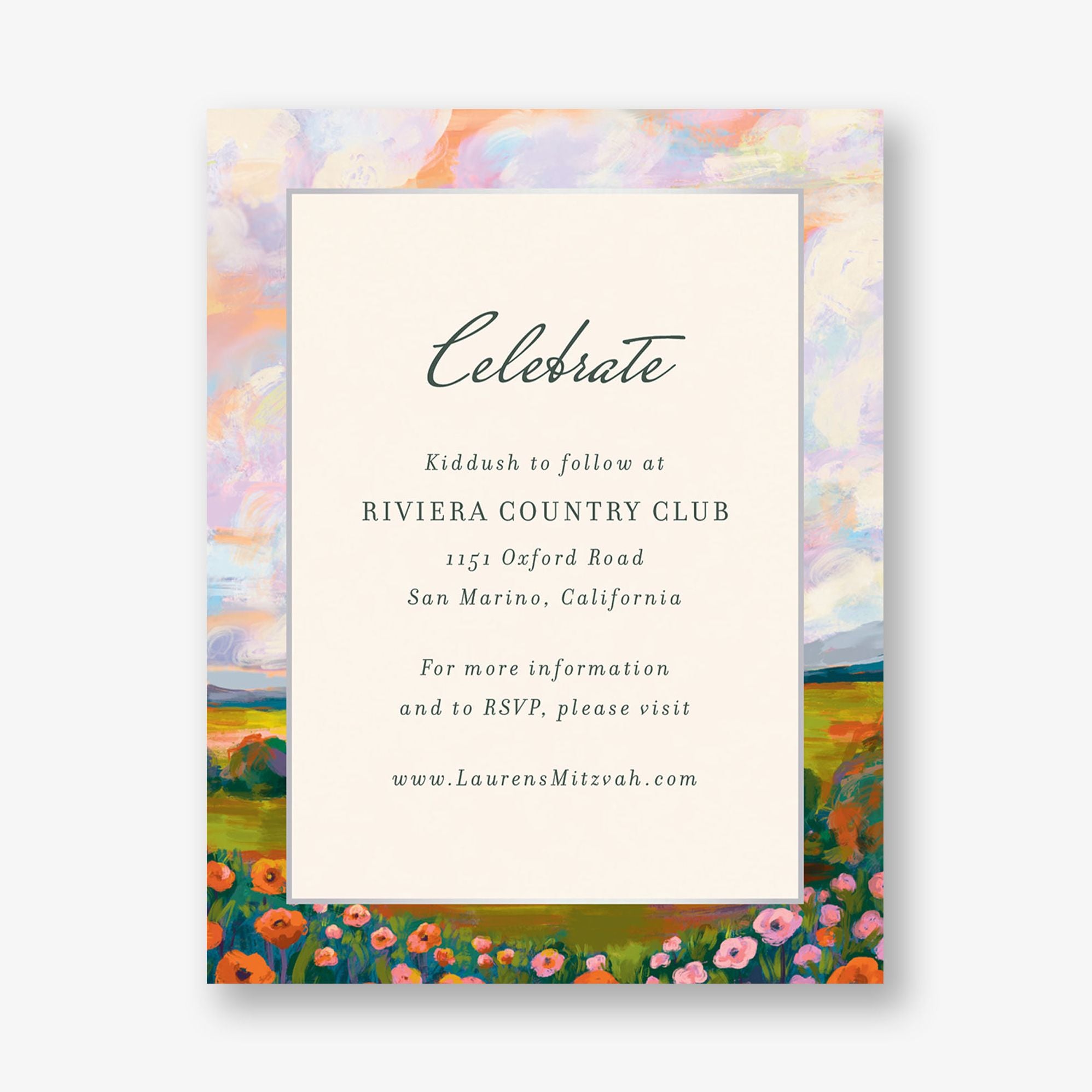 Dreamy Pasture Foil Bat Mitzvah Information - Image 2