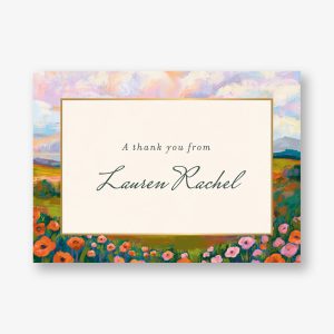 Dreamy Pasture Foil Bat Mitzvah Stationery