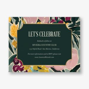Moody Florals Foil Bat Mitzvah Information
