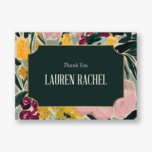 Moody Florals Foil Bat Mitzvah Stationery
