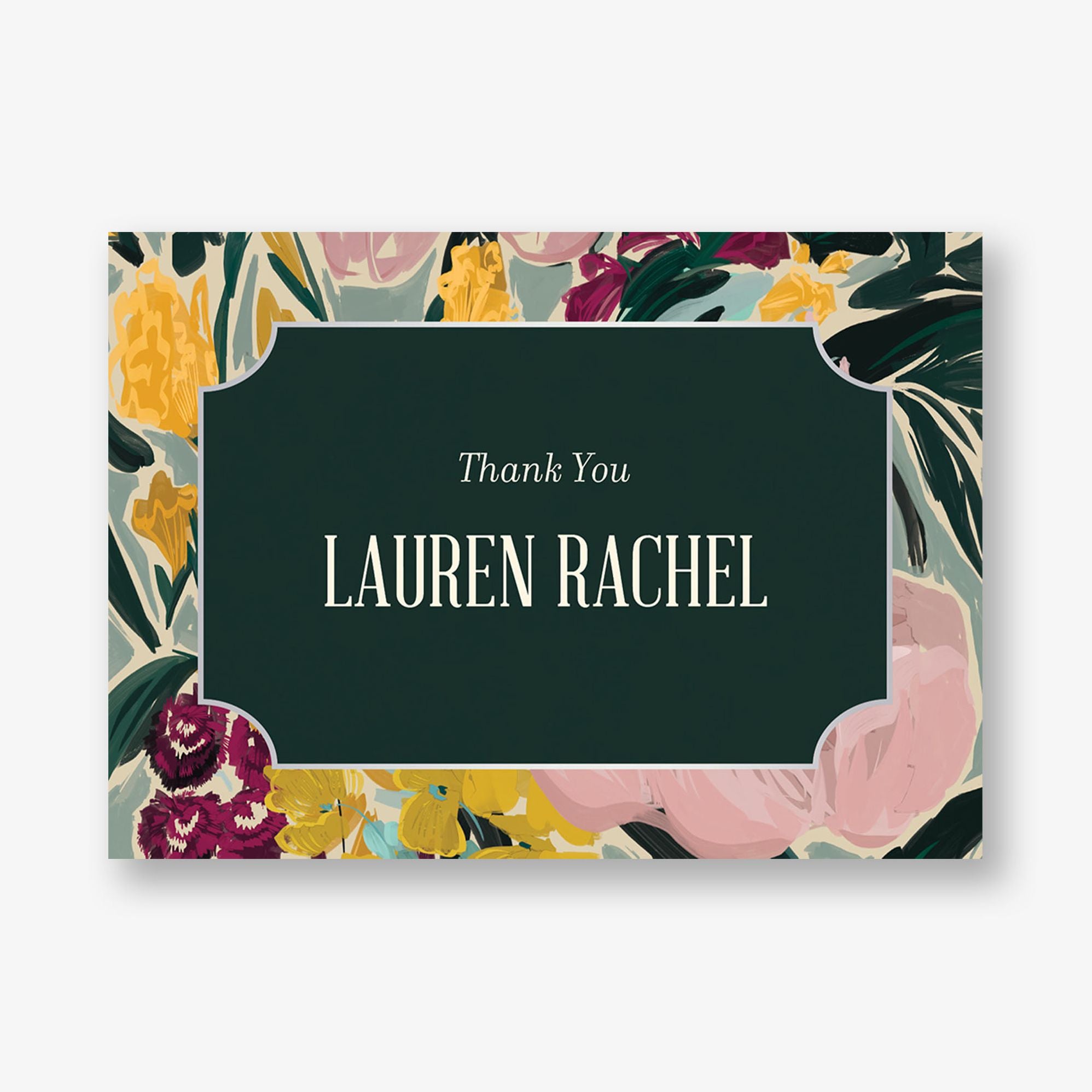 Moody Florals Foil Bat Mitzvah Stationery - Image 5