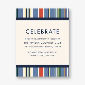Coloful Stripes Bar Mitzvah Information