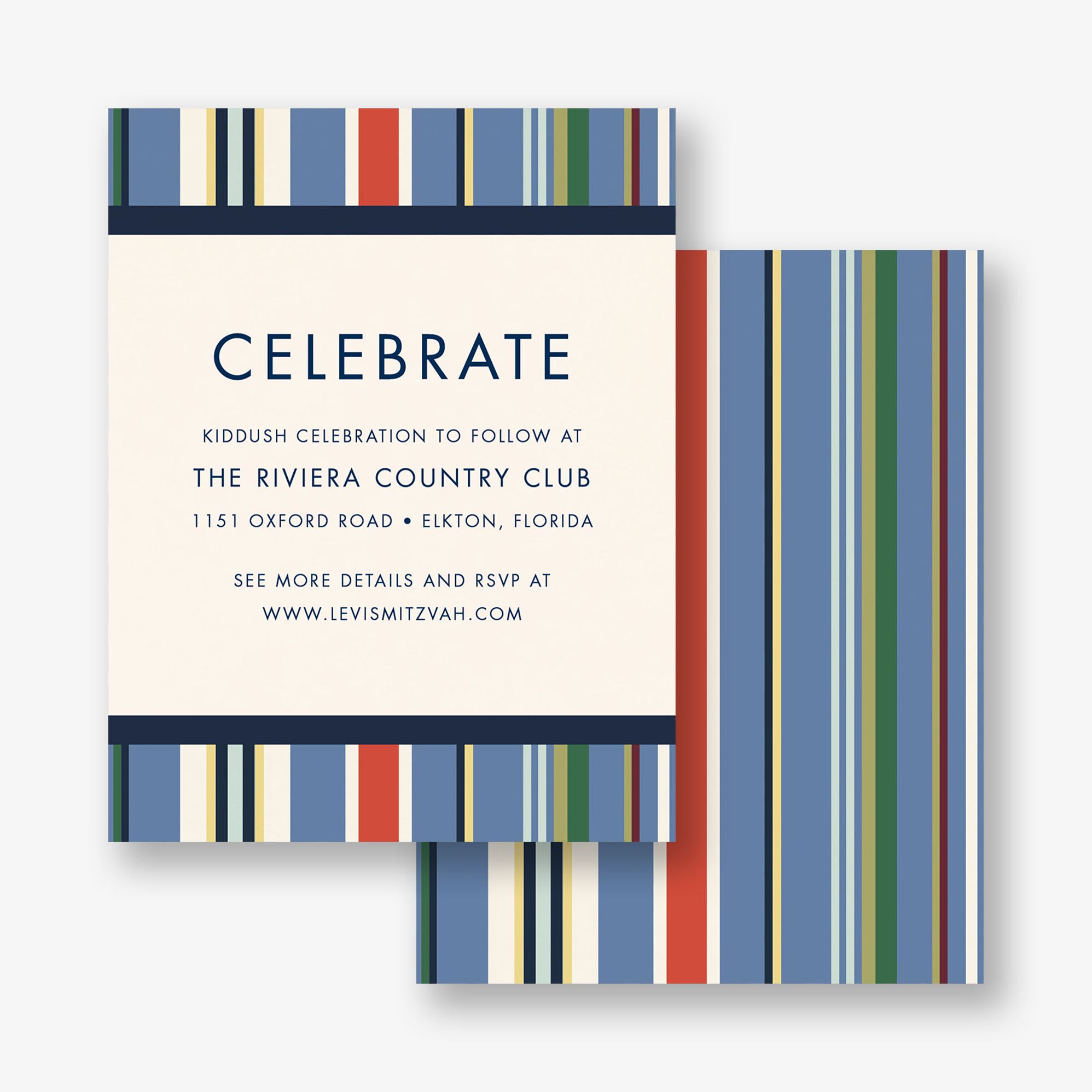 Coloful Stripes Bar Mitzvah Information - Image 3