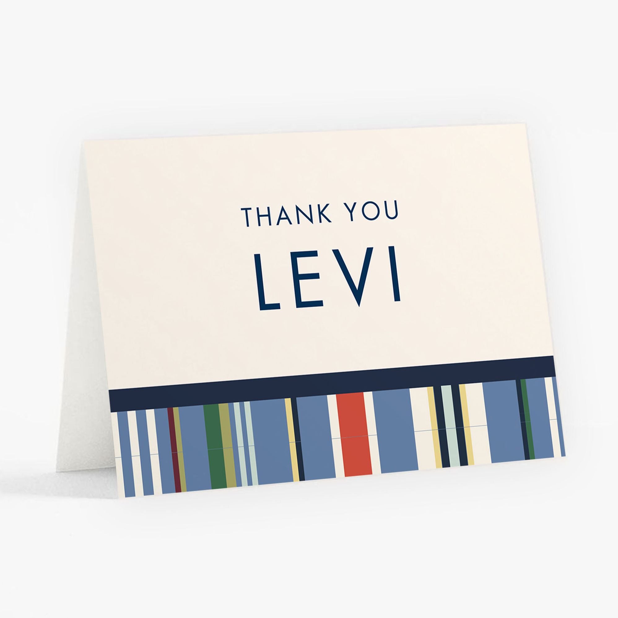 Coloful Stripes Bar Mitzvah Stationery - Image 2