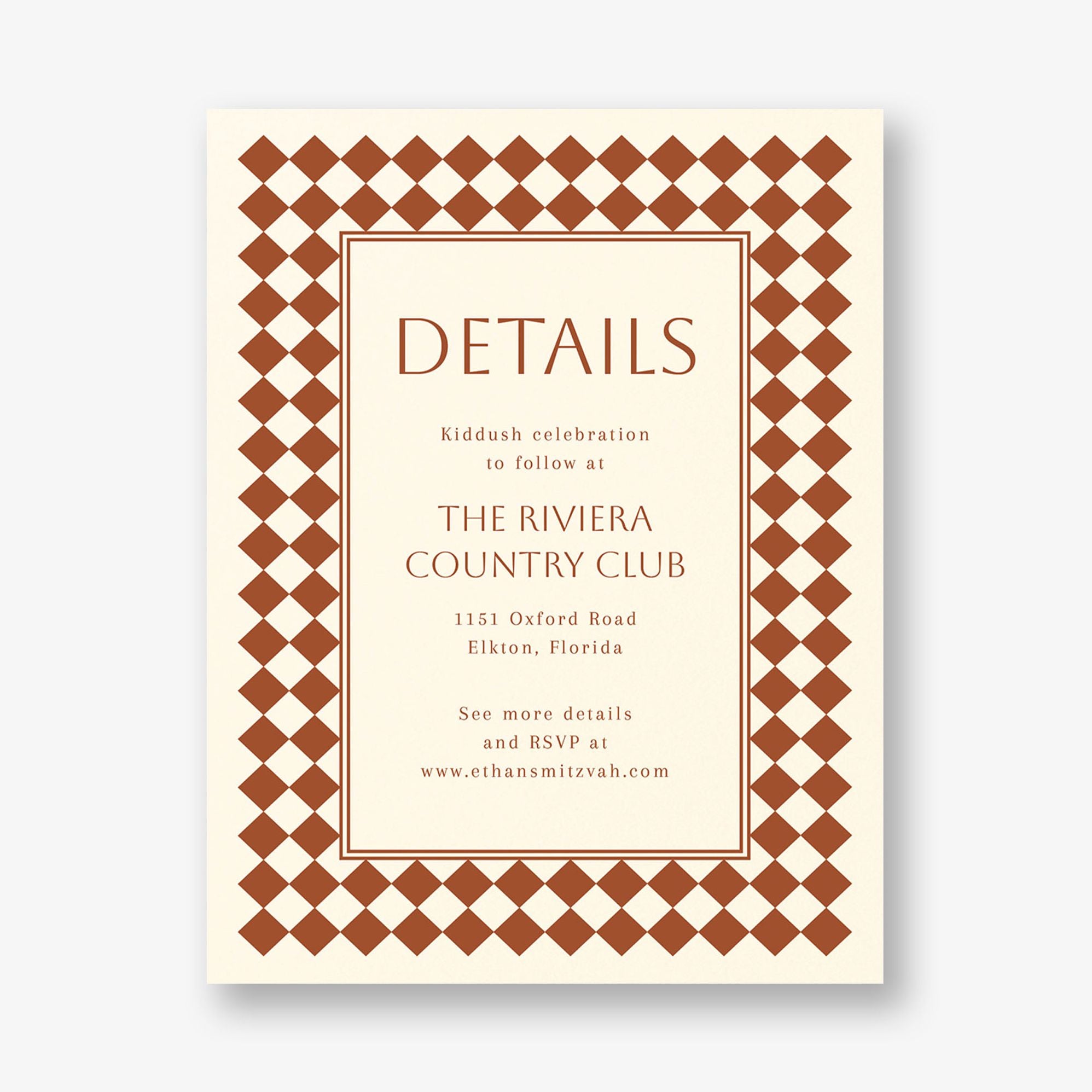 Sophisticated Checker Bar Mitzvah Information - Image 2