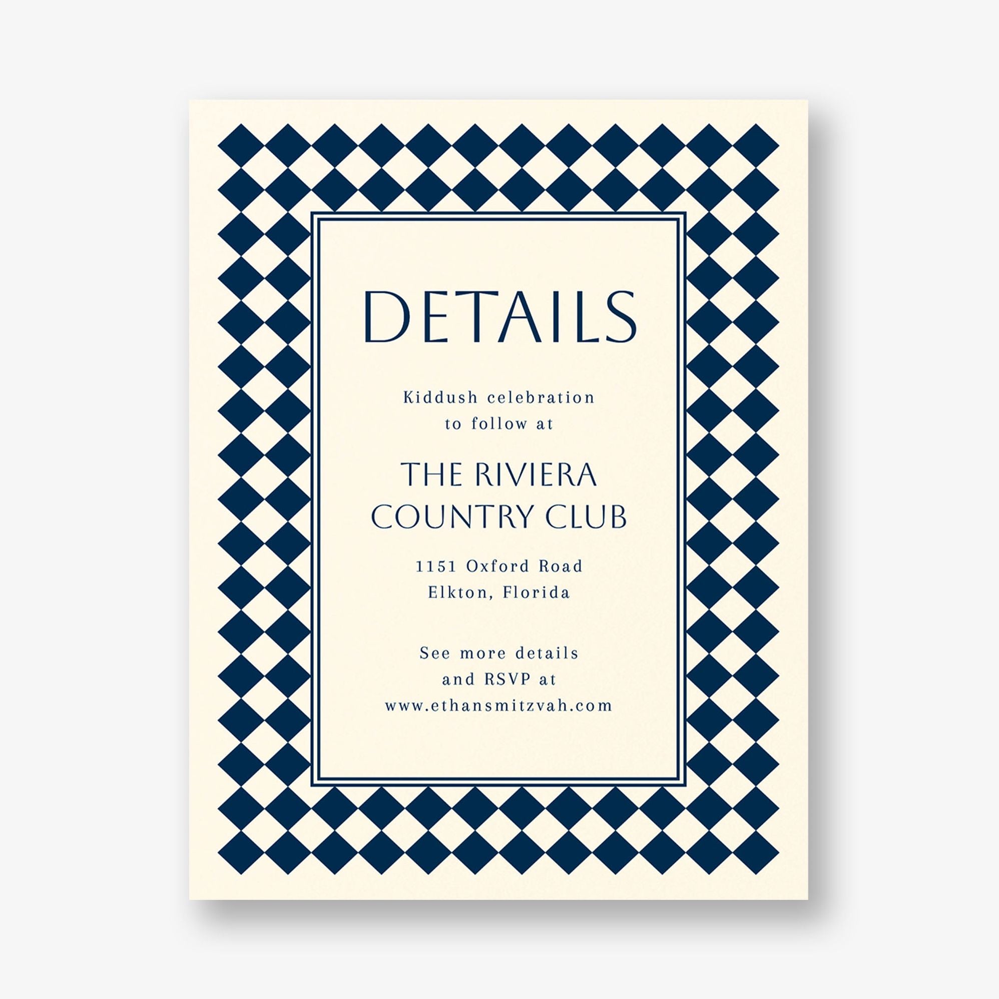 Sophisticated Checker Bar Mitzvah Information - Image 3