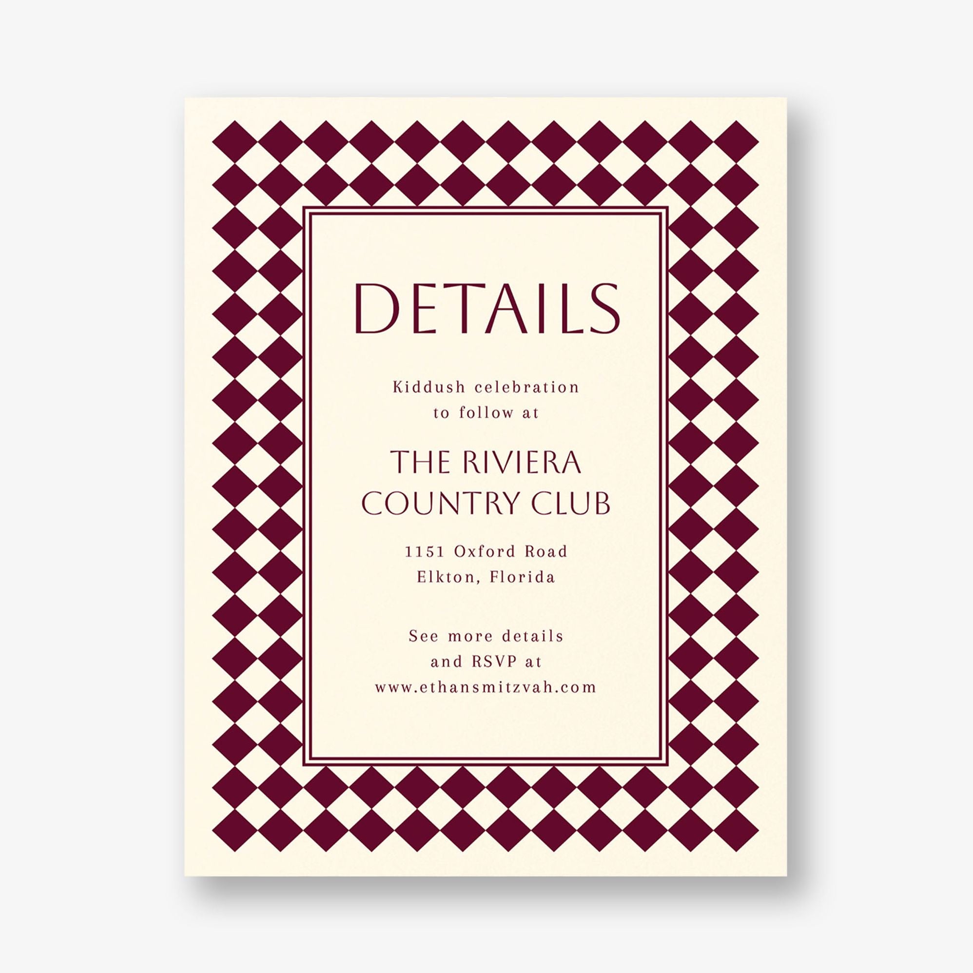 Sophisticated Checker Bar Mitzvah Information - Image 4