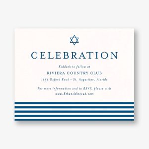 Classic Striped Bar Mitzvah Information