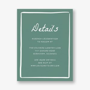 Hand Drawn Border Bar Mitzvah Information