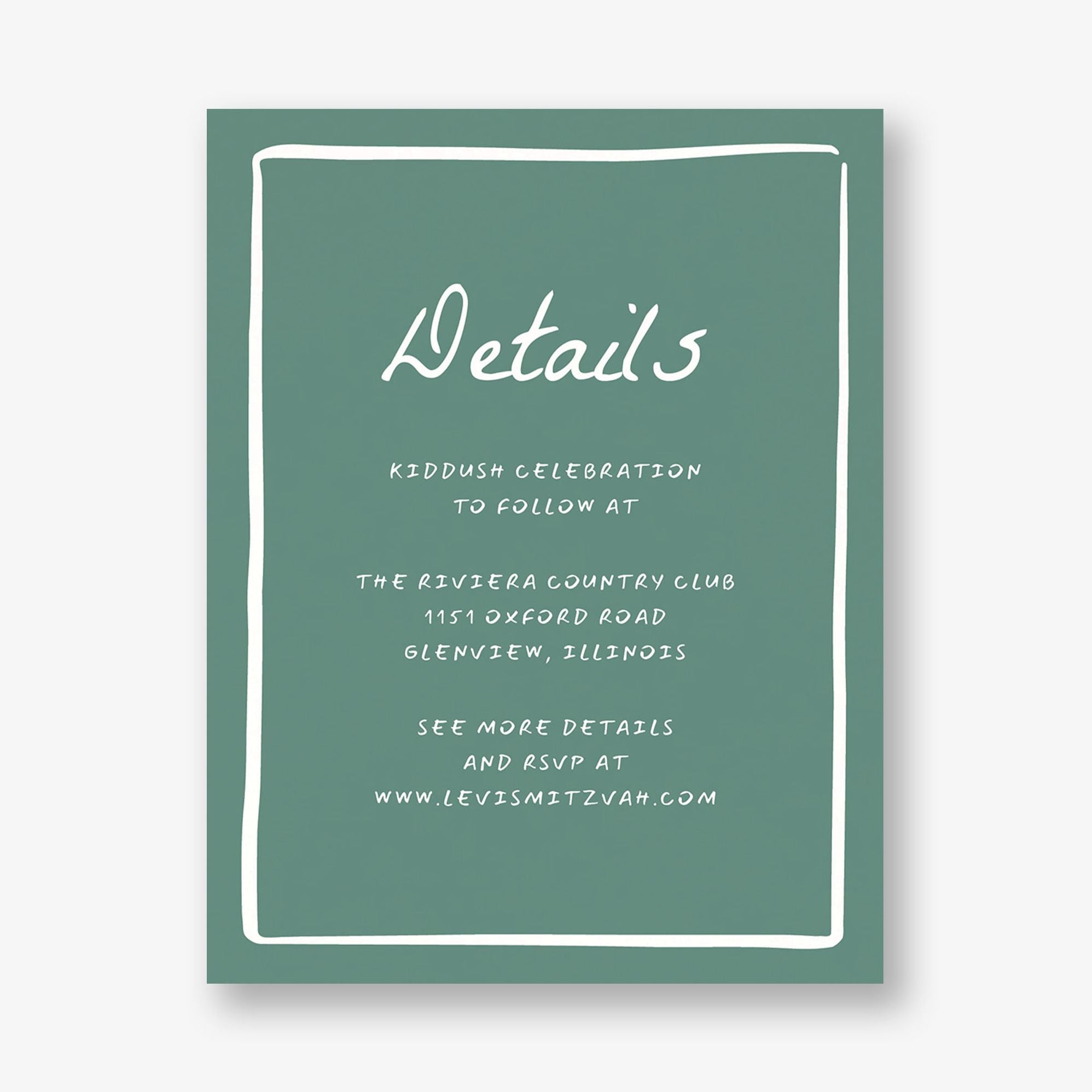 Hand Drawn Border Bar Mitzvah Information