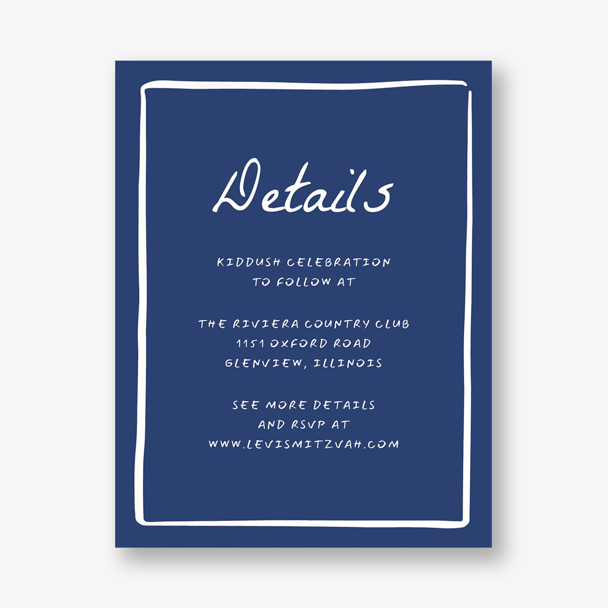 Hand Drawn Border Bar Mitzvah Information - Image 3
