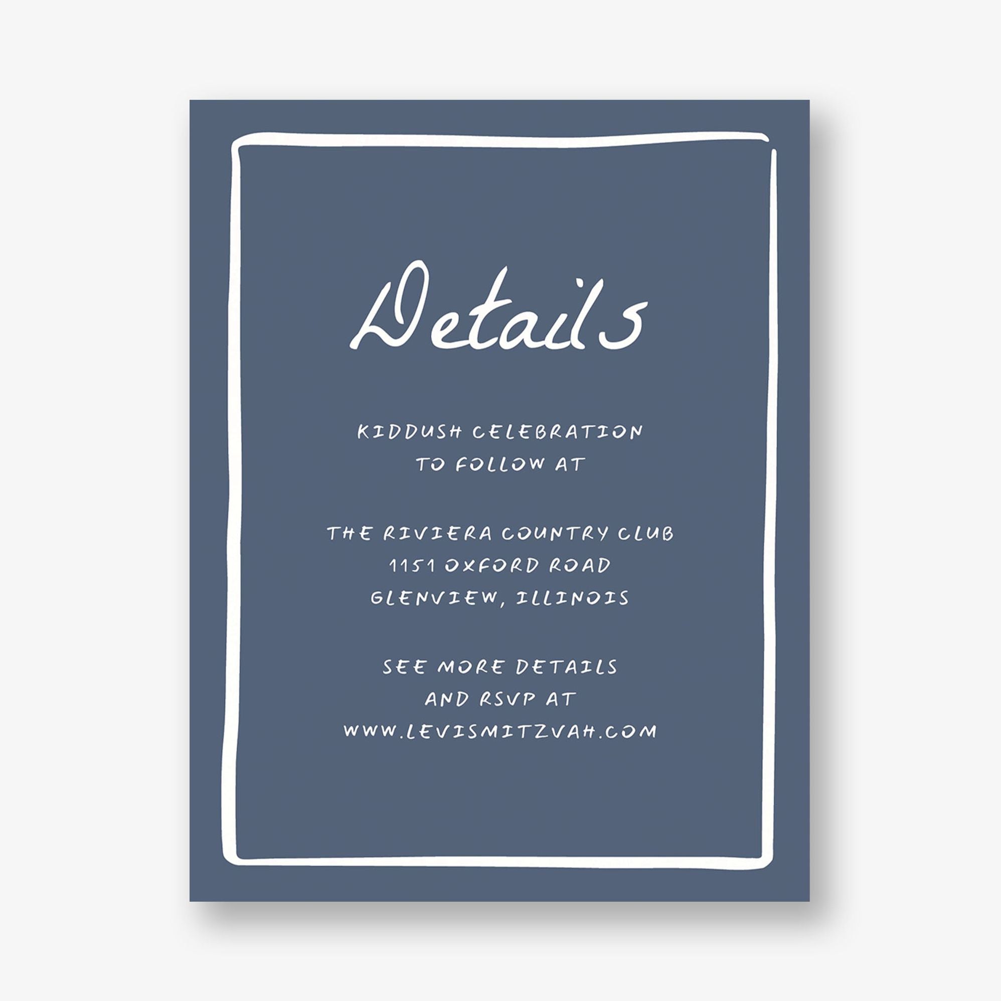 Hand Drawn Border Bar Mitzvah Information - Image 4
