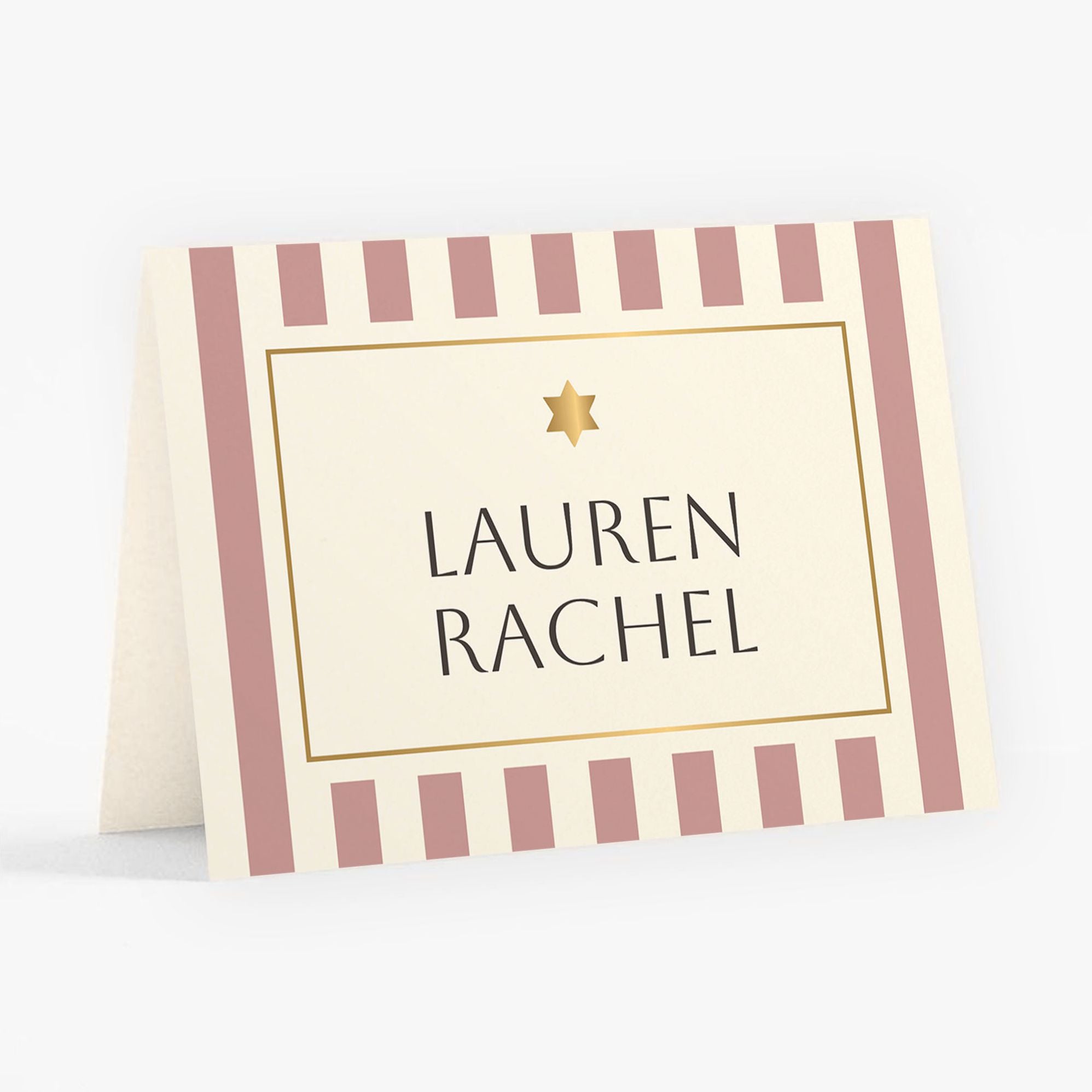 Sophisticated Stripe Foil Bar Mitzvah Stationery - Image 3