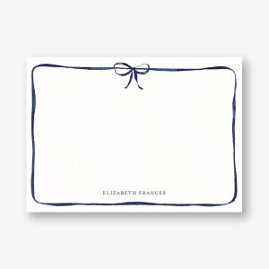 Navy Bow Stationery