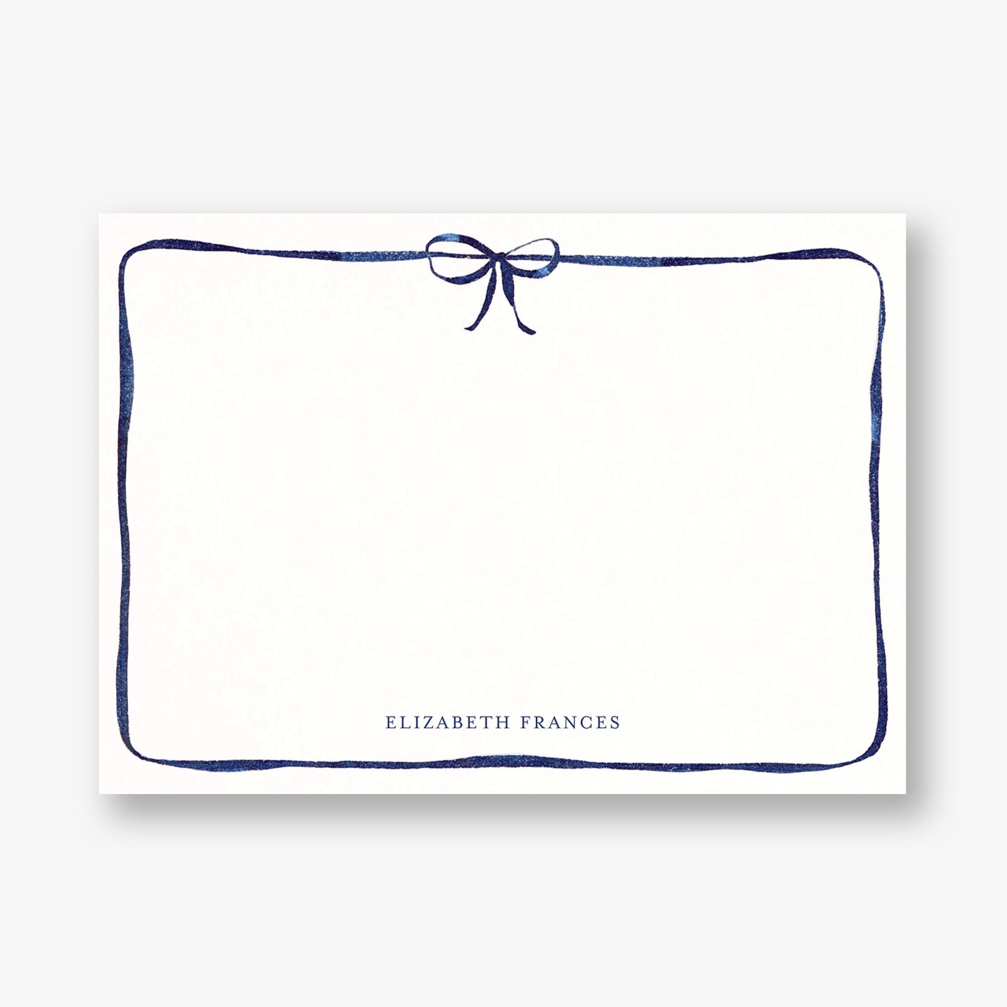 Navy Bow Stationery