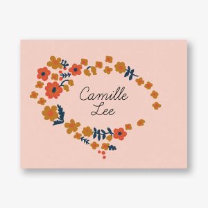 Ditzy Garden Custom Folded Stationery