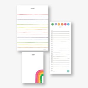 Happy Dots Personalized Mixed Notepad Set