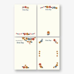 Ditzy Garden Personalized Notepad Set