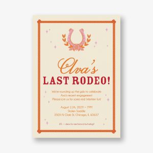 Last Rodeo Bachelorette Party Invitation