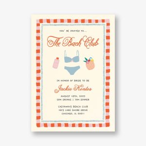 Beach Babe Bachelorette Party Invitation