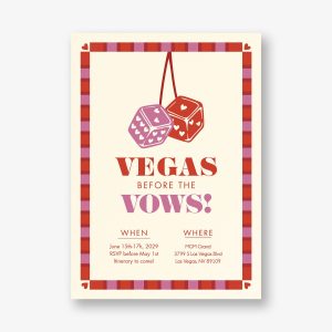 Vegas Dice Bachelorette Party Invitation