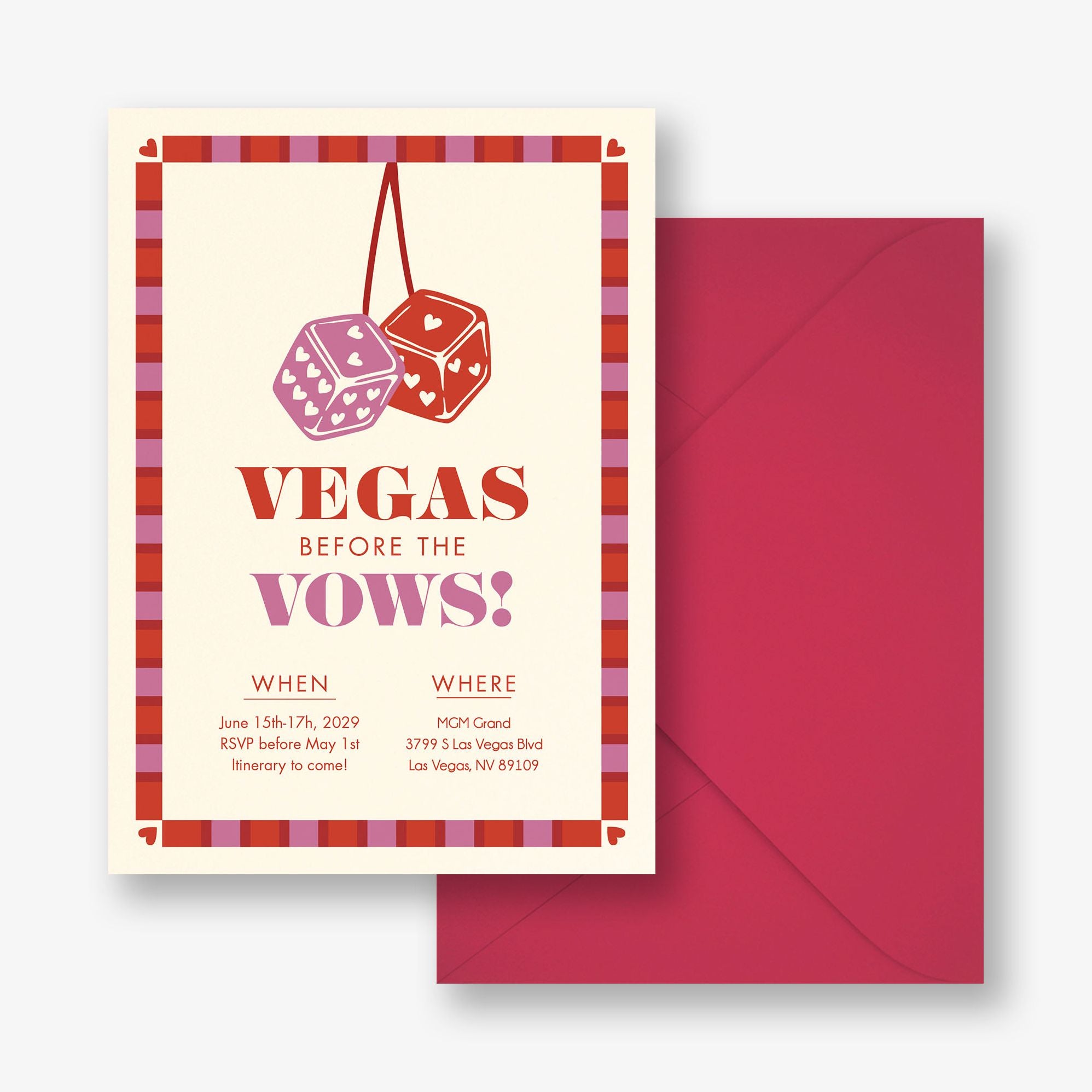 Vegas Dice Bachelorette Party Invitation - Image 2