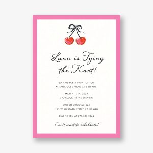 Cheeky Cherry Bachelorette Party Invitation