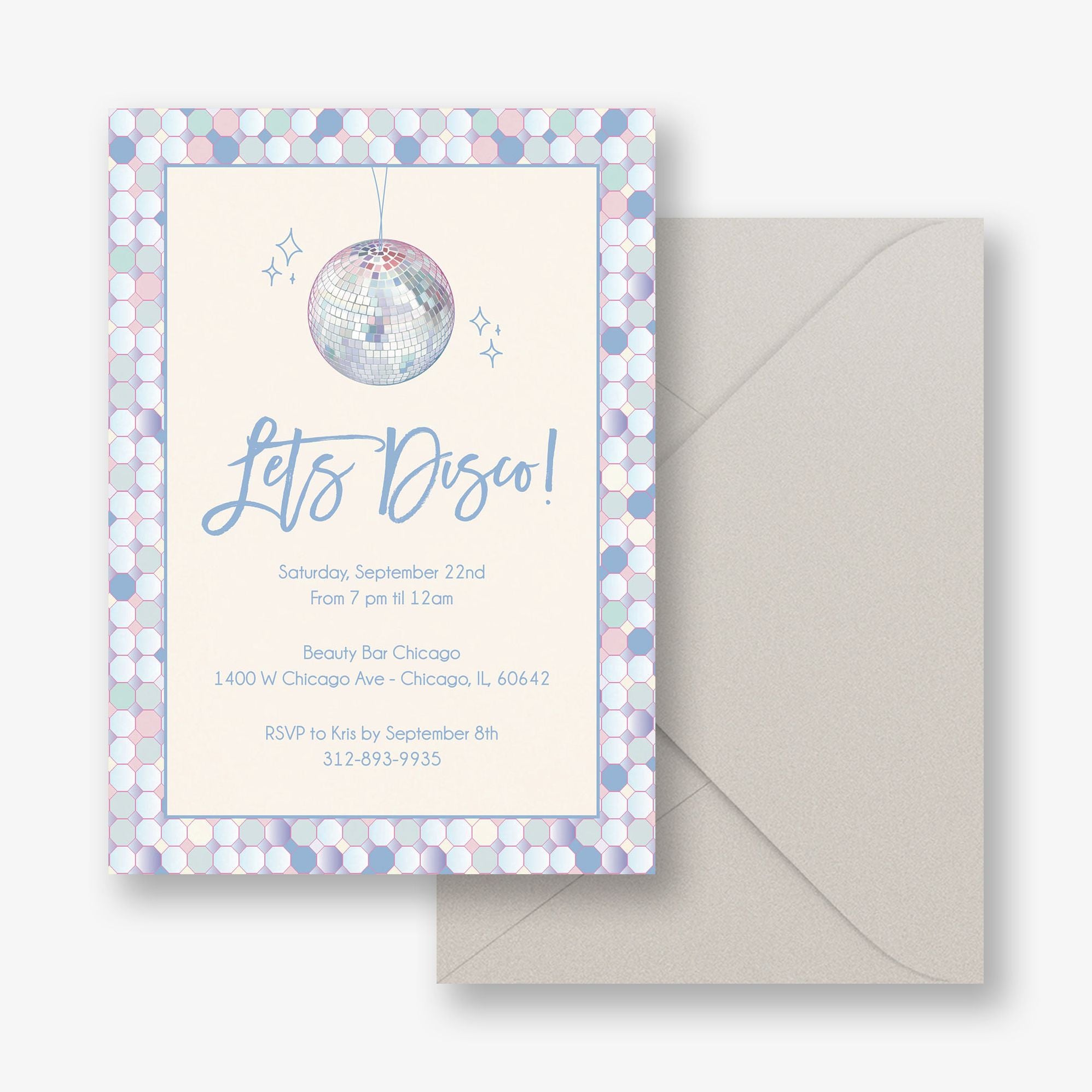 Disco Ball Frame Party Invitation - Image 4