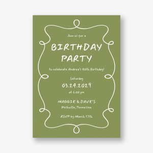 Doodle Border Party Invitation