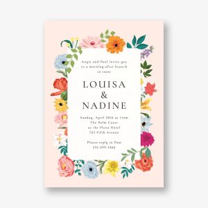 Flower Garden Border Party Invitation
