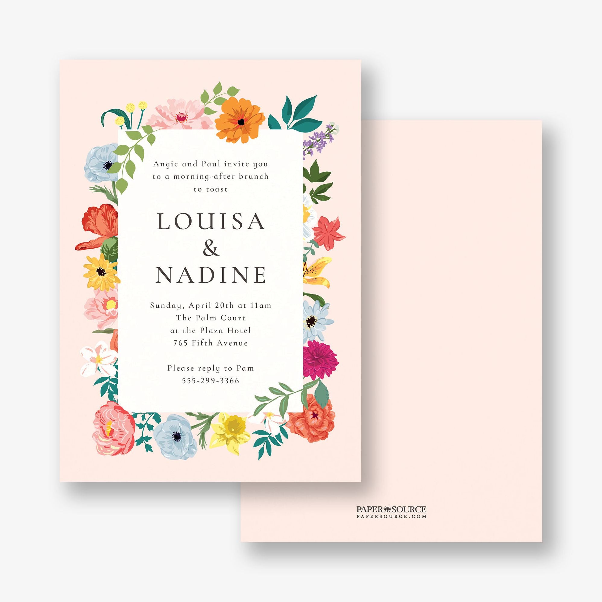 Flower Garden Border Party Invitation - Image 3