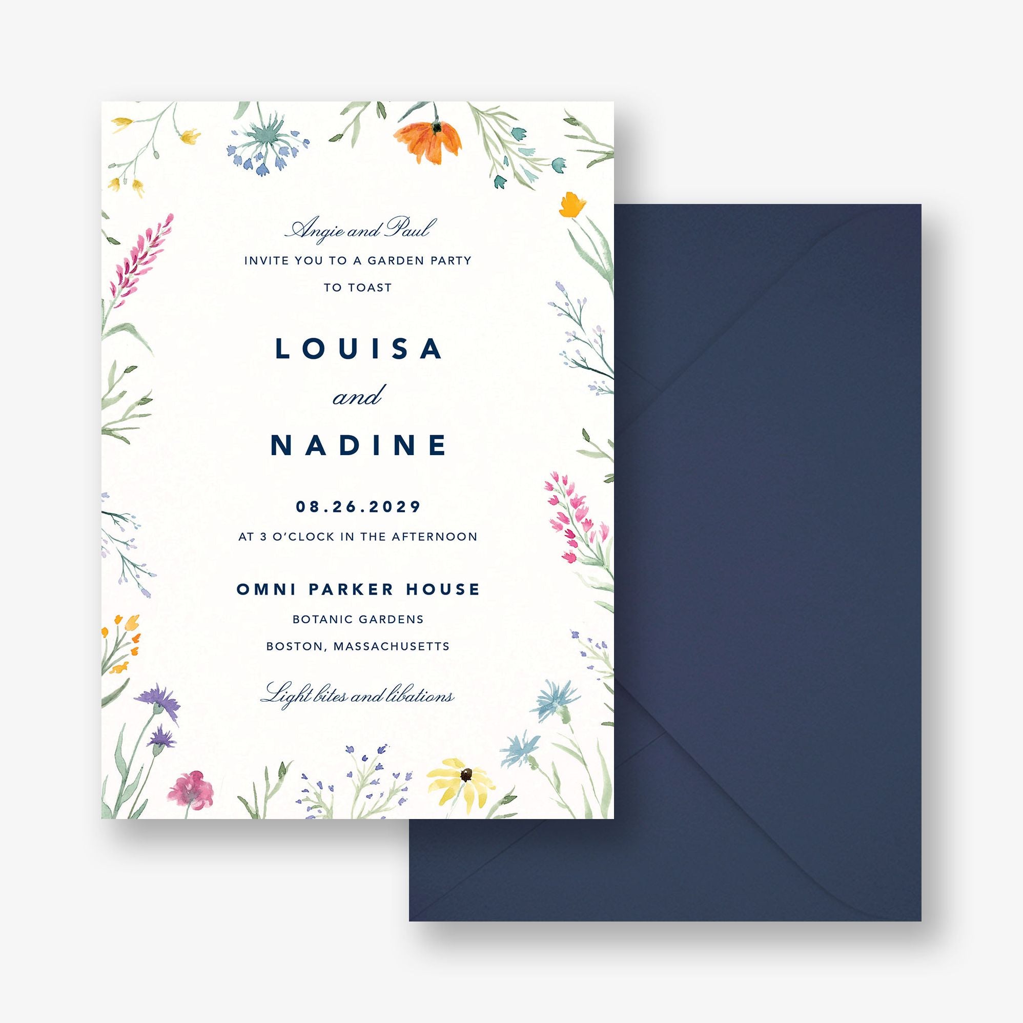 Watercolor Wildflowers Party Invitation - Image 5